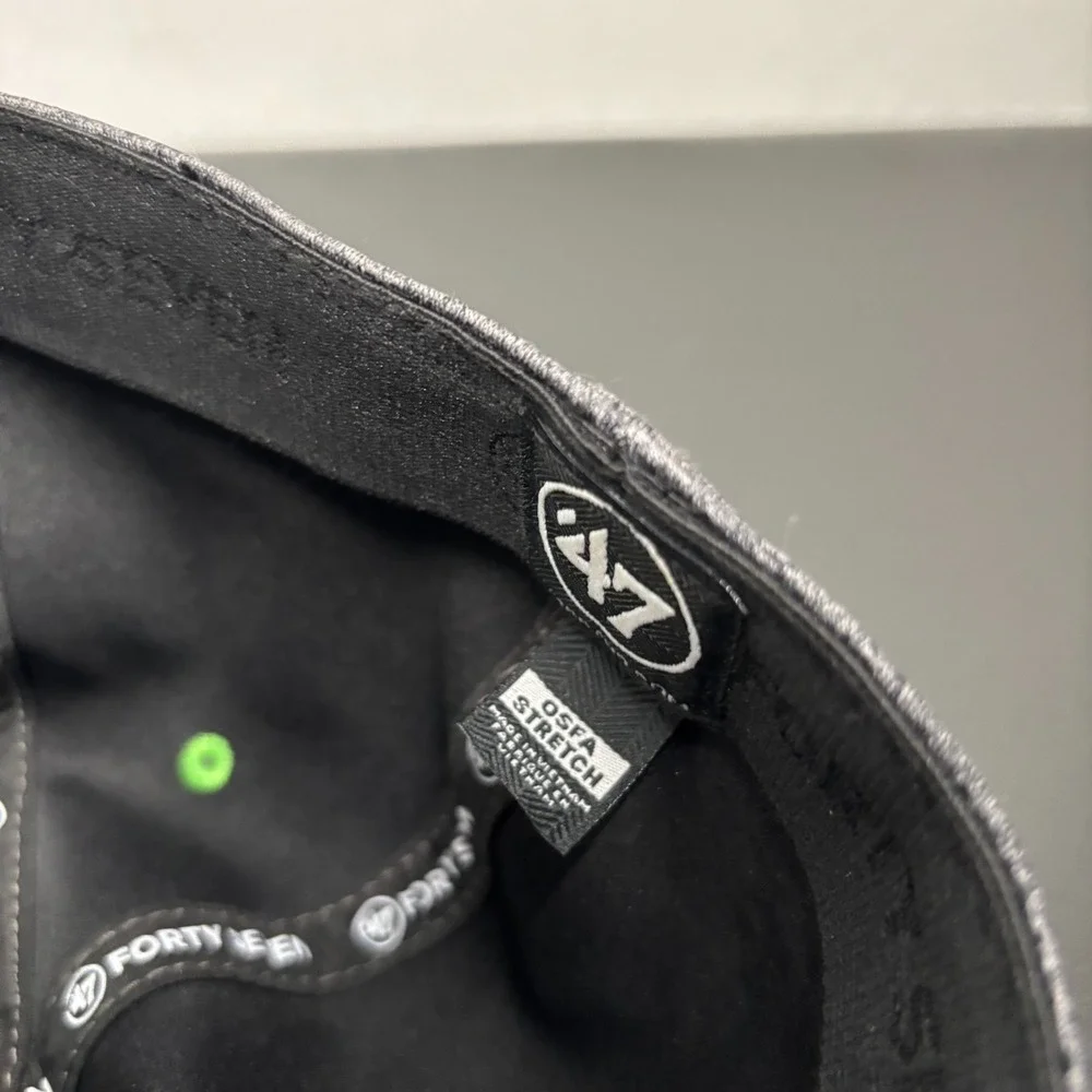 '47 Brand Spartans Baseball Cap Hat Gray Green OSFM Stretch‎ Unisex Spellout